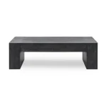 Bristol Solid Wood Rectangle Coffee Table - Black - Image 3