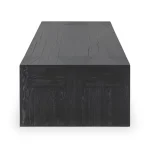 Bristol Solid Wood Rectangle Coffee Table - Black - Image 4