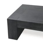 Bristol Solid Wood Rectangle Coffee Table - Black - Image 7