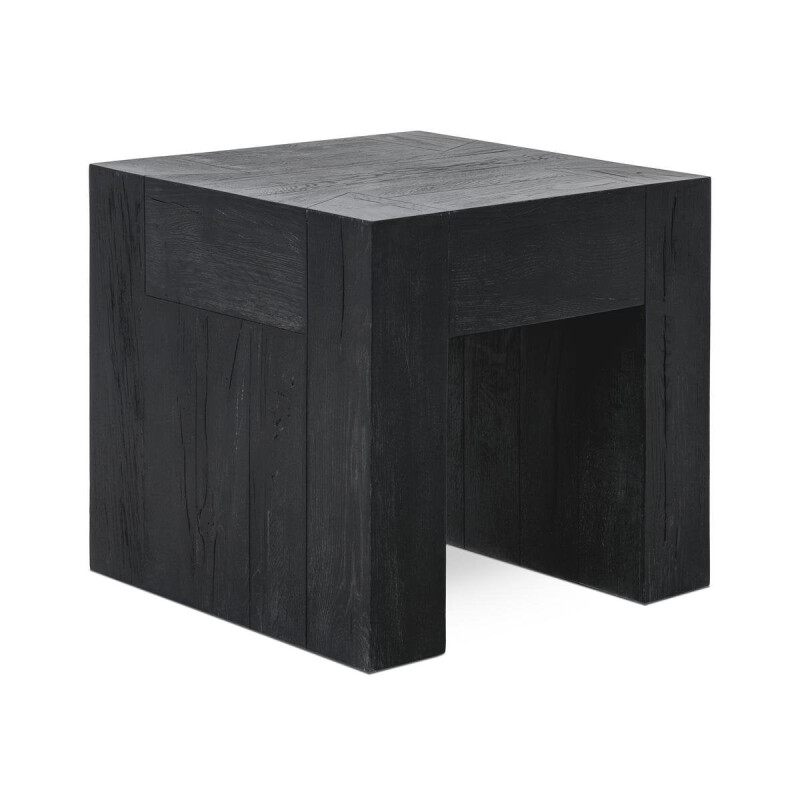 Bristol Solid Wood Square End Table - Black