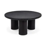 Anzio Outdoor Round Coffee Table Outdoor Tables black 11