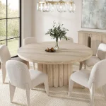 Tiber Solid Wood Round Dining Table Dining Tables Classic Home 20