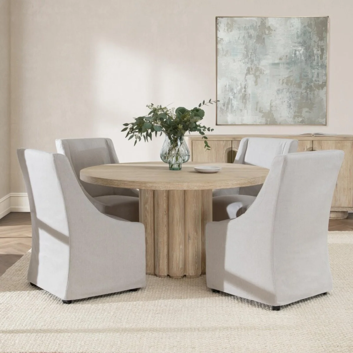 Tiber Solid Wood Round Dining Table Dining Tables Classic Home 11