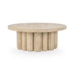 Tiber Solid Wood Round Coffee Table Cocktail & Coffee Tables Classic Home 15