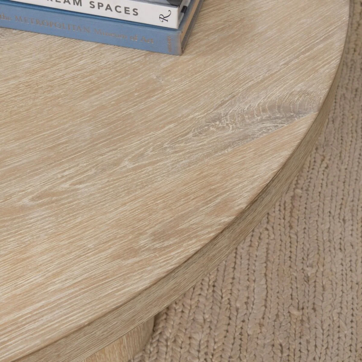 Tiber Solid Wood Round Coffee Table Cocktail & Coffee Tables Classic Home 9