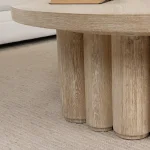 Tiber Solid Wood Round Coffee Table Cocktail & Coffee Tables Classic Home 19