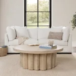 Tiber Solid Wood Round Coffee Table Cocktail & Coffee Tables Classic Home 21