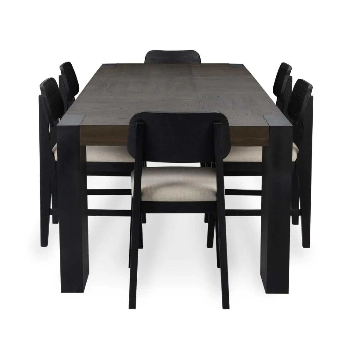 Deaven Solid Wood Rectangle Dining Table Dining Tables black 15