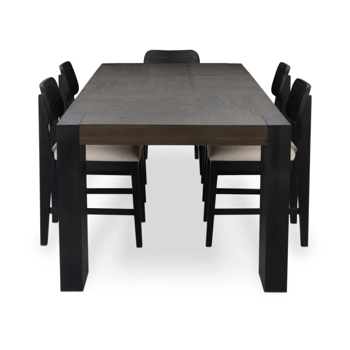 Deaven Solid Wood Rectangle Dining Table Dining Tables black 16