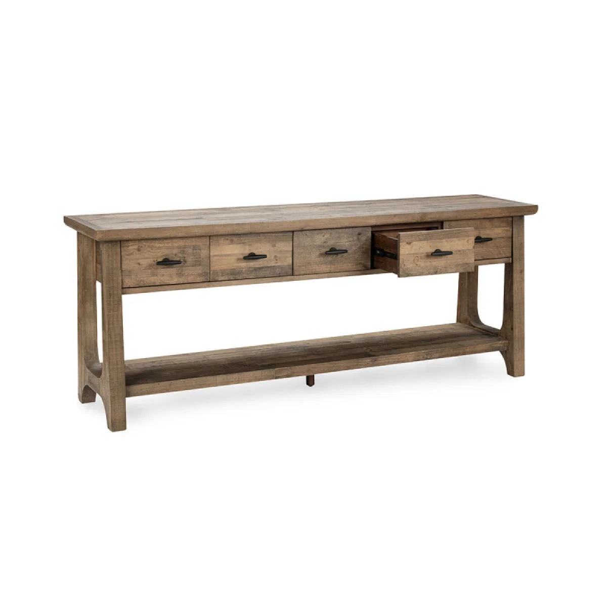 Talladega Solid Wood Rectangle Console Table Console Tables Brown 7
