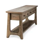 Talladega Solid Wood Rectangle Console Table Console Tables Brown 19