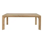 Crest Solid Wood Rectangle Dining Table Dining Tables Brown 9