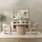 Vander Solid Wood Round Dining Table Dining Tables Classic Home 18