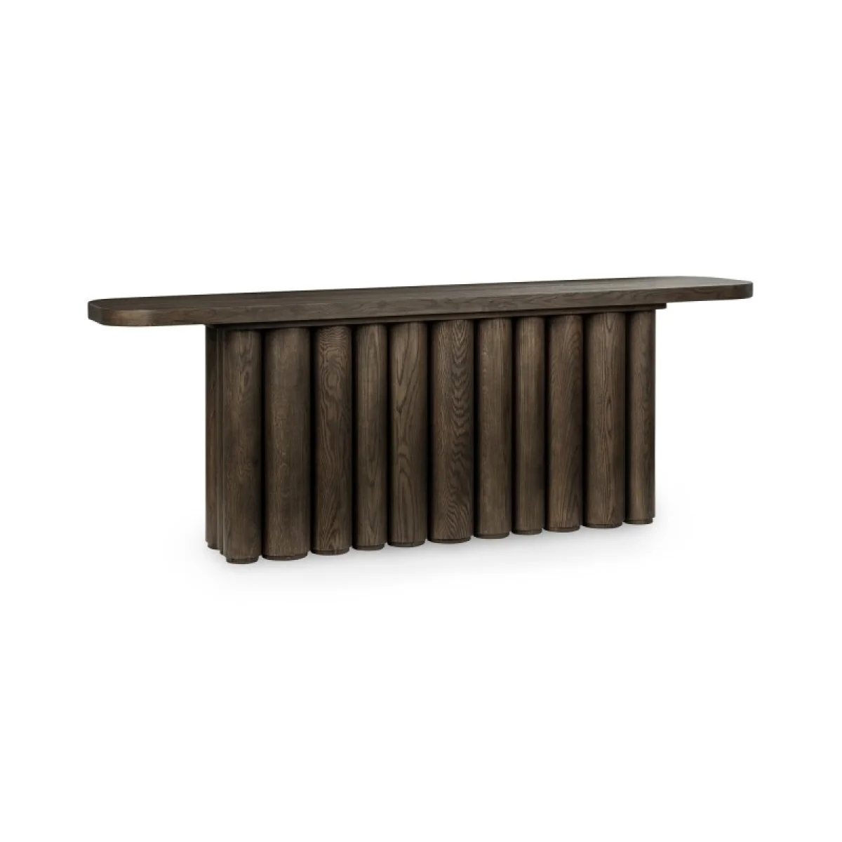 Tiber Solid Wood Rectangle Console Table Console Tables Brown 4