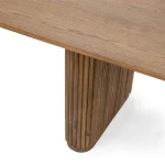 Vander Solid Wood Rectangle Dining Table Dining Tables Brown 20