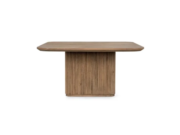 Vander Solid Wood Square Dining Table – Tawny Brown Dining Tables Brown