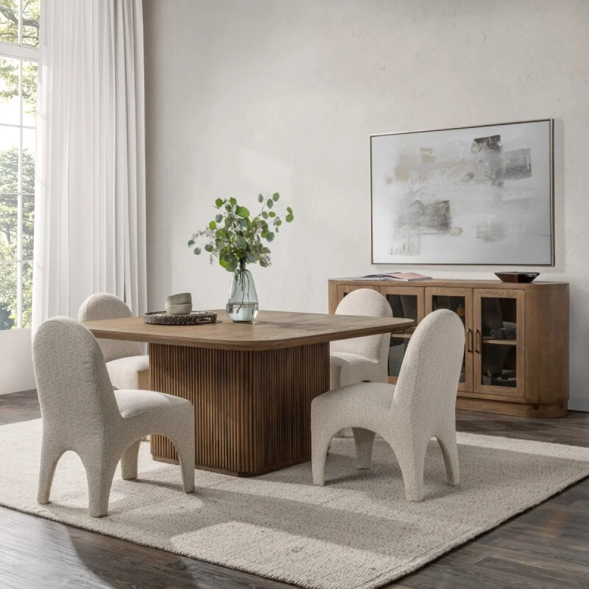 Vander Solid Wood Square Dining Table – Tawny Brown Dining Tables Brown 10