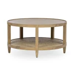 Devin Solid Wood Round Coffee Table Cocktail & Coffee Tables Brown 10