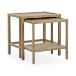 Devin Solid Wood Nesting Accent Tables Table Sets Brown 20