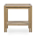Devin Solid Wood Nesting Accent Tables Table Sets Brown 22