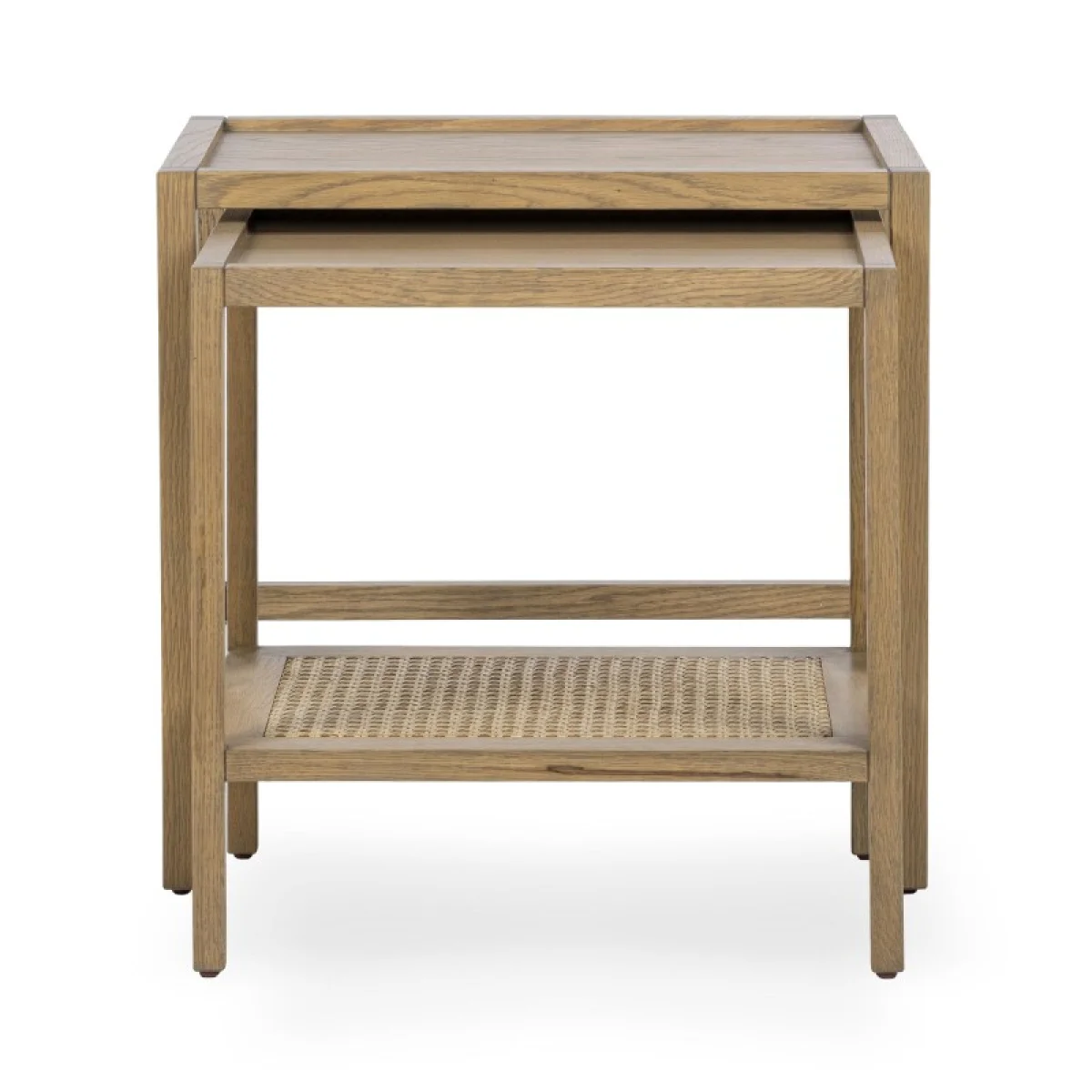 Devin Solid Wood Nesting Accent Tables Table Sets Brown 7