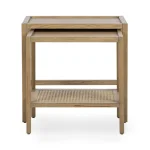 Devin Solid Wood Nesting Accent Tables Table Sets Brown 23