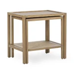 Devin Solid Wood Nesting Accent Tables Table Sets Brown 24