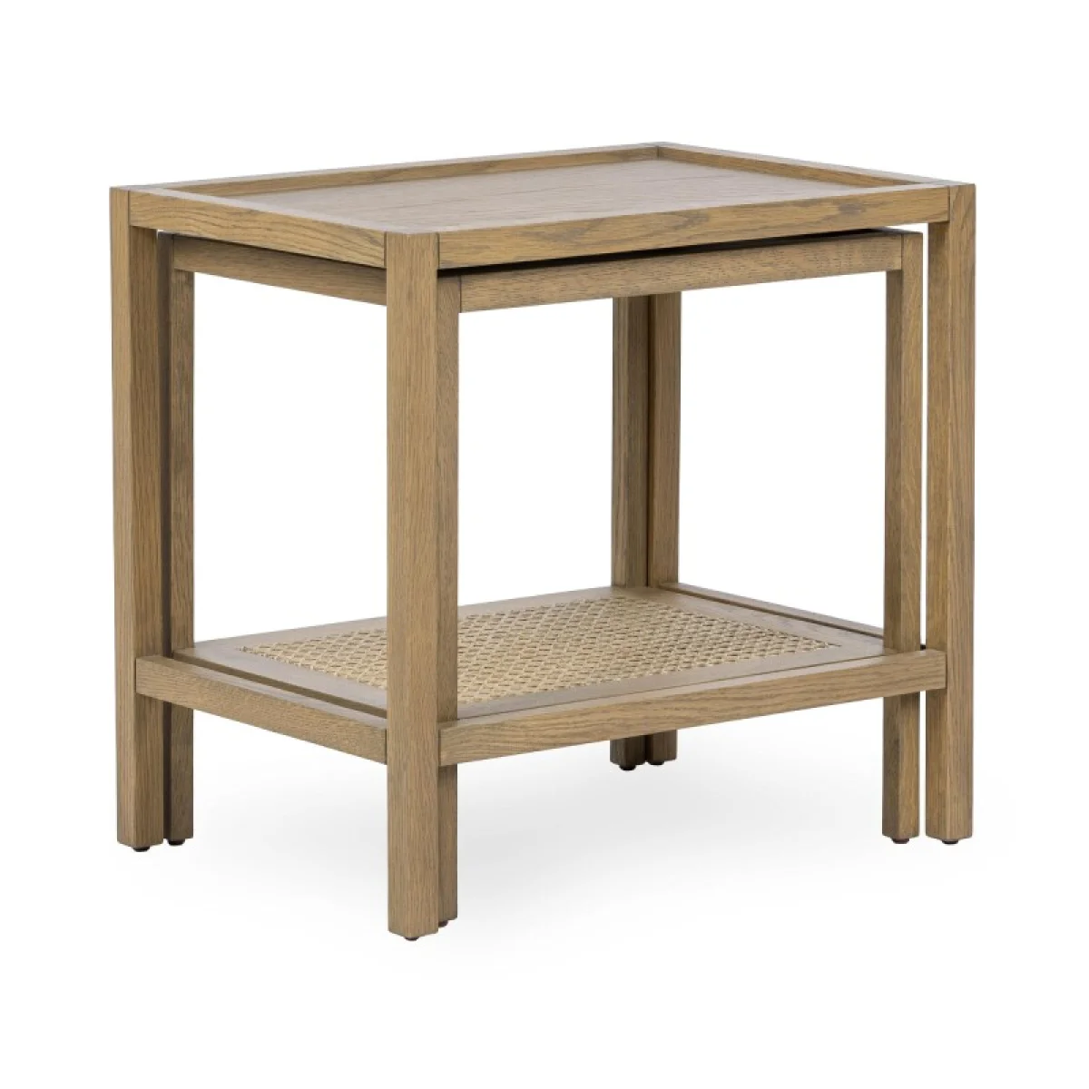 Devin Solid Wood Nesting Accent Tables Table Sets Brown 14