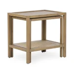Devin Solid Wood Nesting Accent Tables Table Sets Brown 30