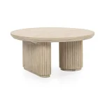Vander Solid Wood Round Coffee Table Cocktail & Coffee Tables Classic Home 10