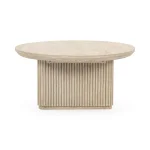 Vander Solid Wood Round Coffee Table Cocktail & Coffee Tables Classic Home 12