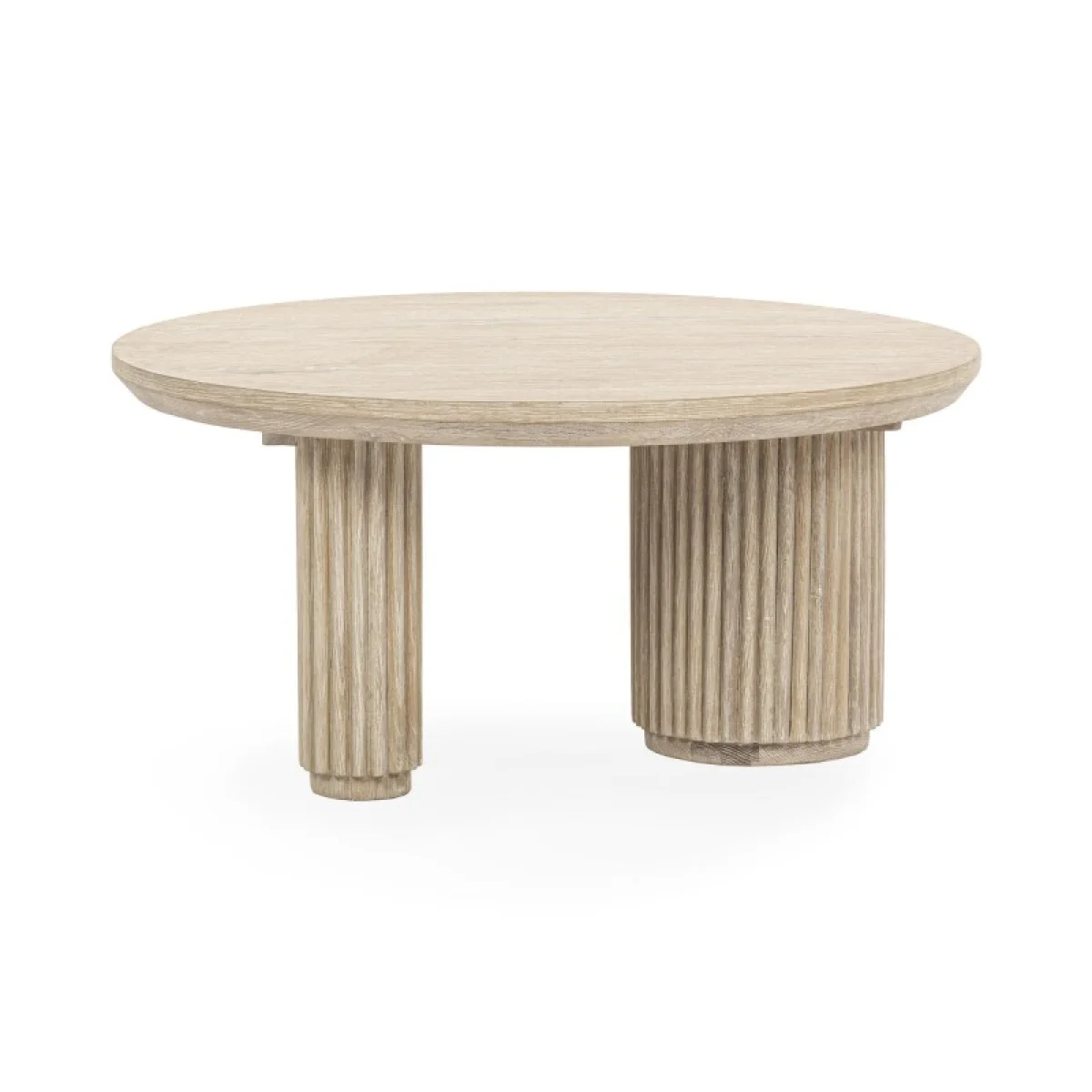 Vander Solid Wood Round Coffee Table Cocktail & Coffee Tables Classic Home 7