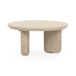 Vander Solid Wood Round Coffee Table Cocktail & Coffee Tables Classic Home 13
