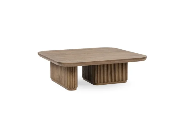 Vander Solid Wood Square Coffee Table Cocktail & Coffee Tables Brown