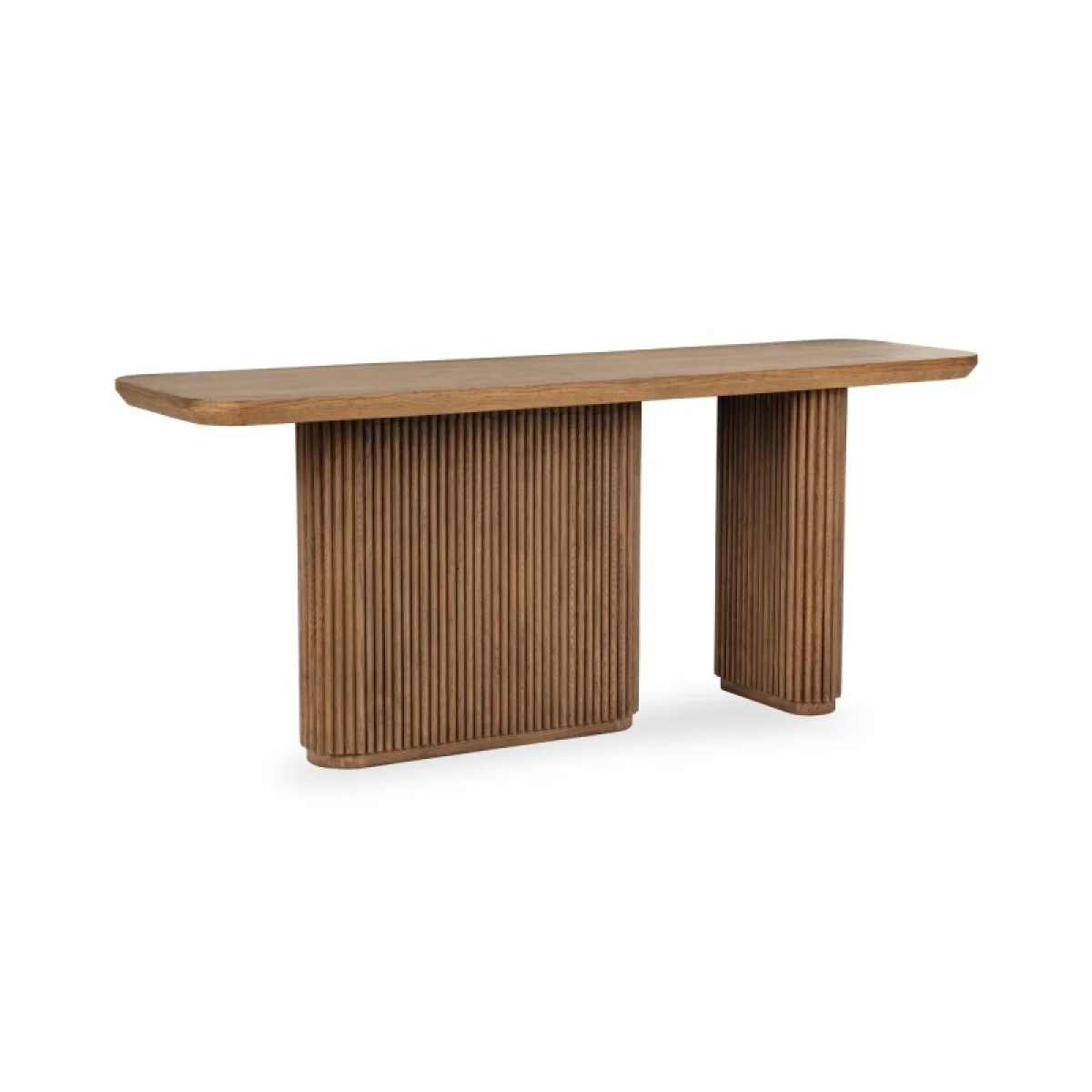 Vander Solid Wood Rectangle Console Table Console Tables Brown 4