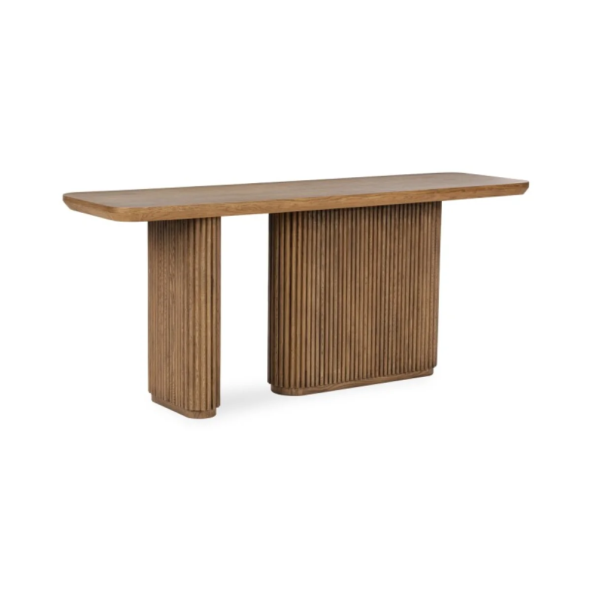 Vander Solid Wood Rectangle Console Table Console Tables Brown 7