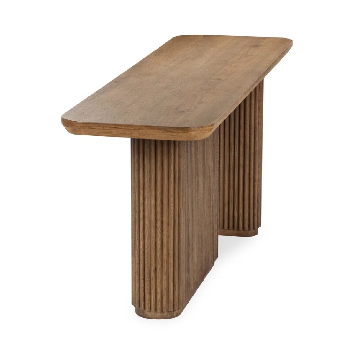 Vander Solid Wood Rectangle Console Table Console Tables Brown 8