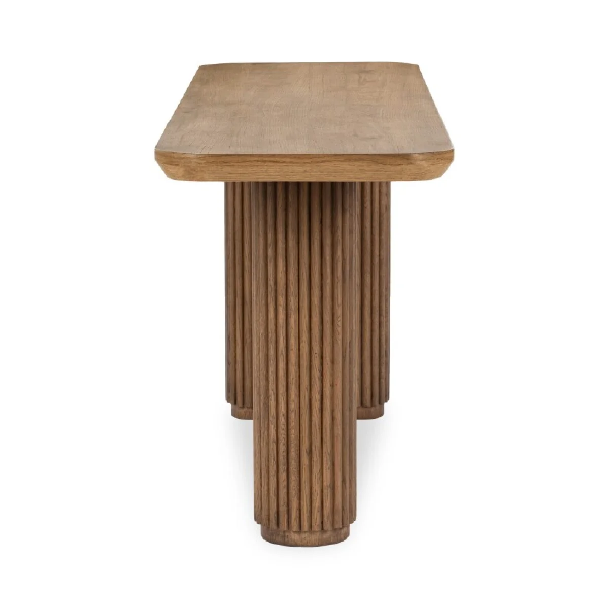 Vander Solid Wood Rectangle Console Table Console Tables Brown 9