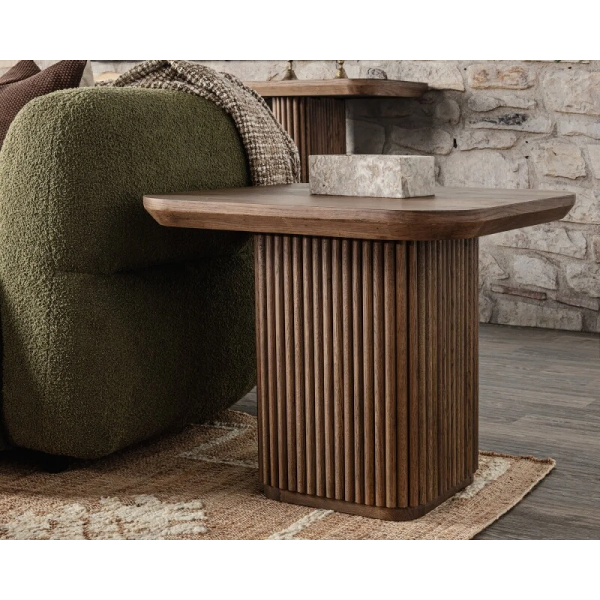 Vander Solid Wood Square End Table End tables Brown 11