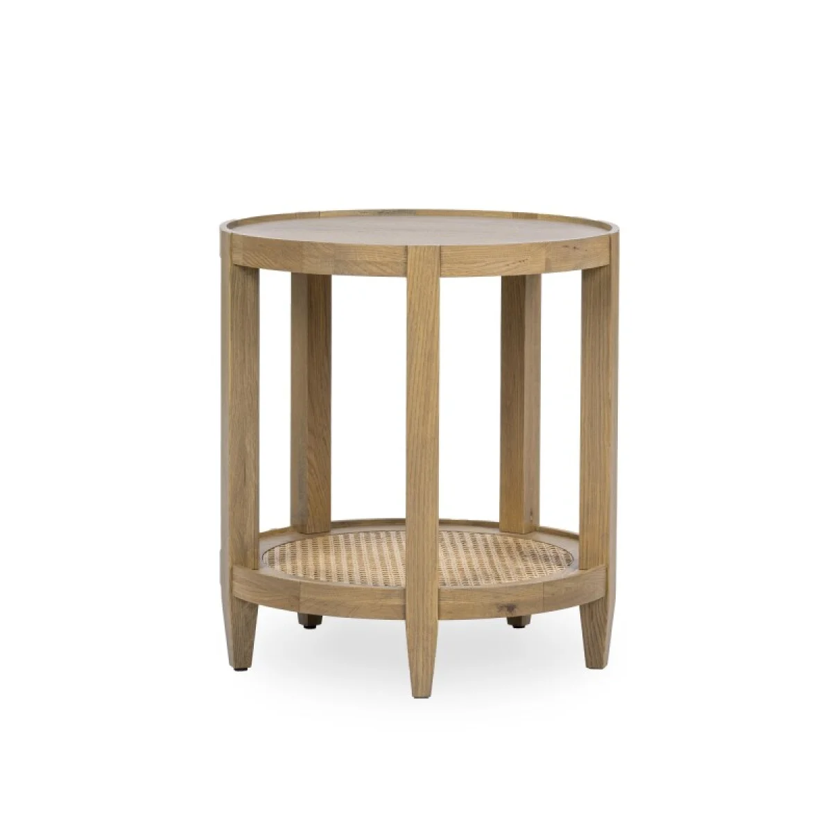 Devin Solid Wood Round End Table End tables Brown 6