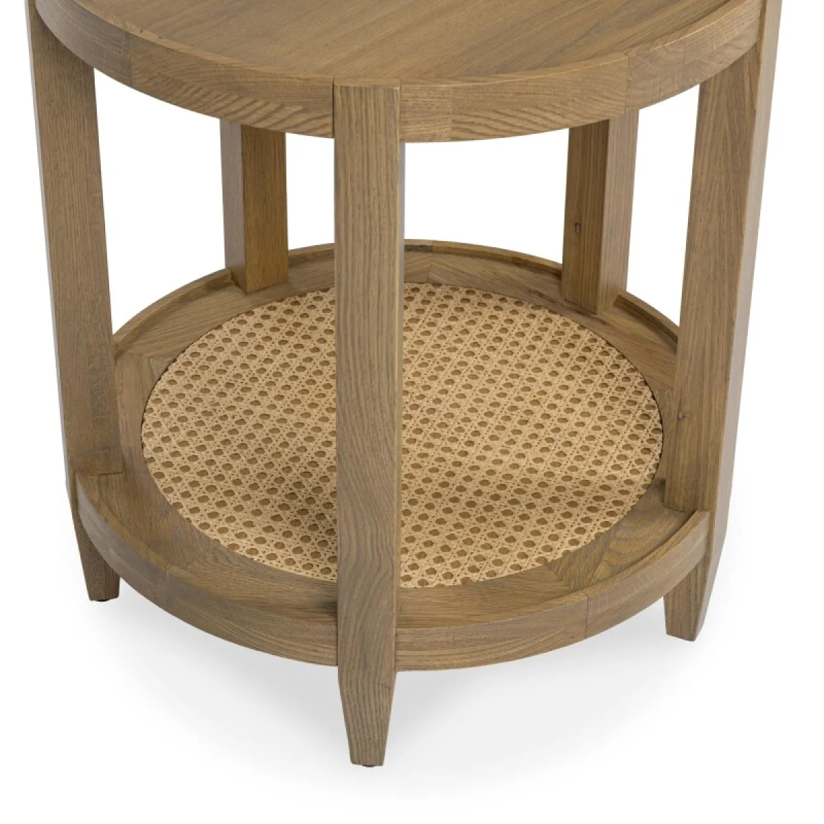 Devin Solid Wood Round End Table End tables Brown 11