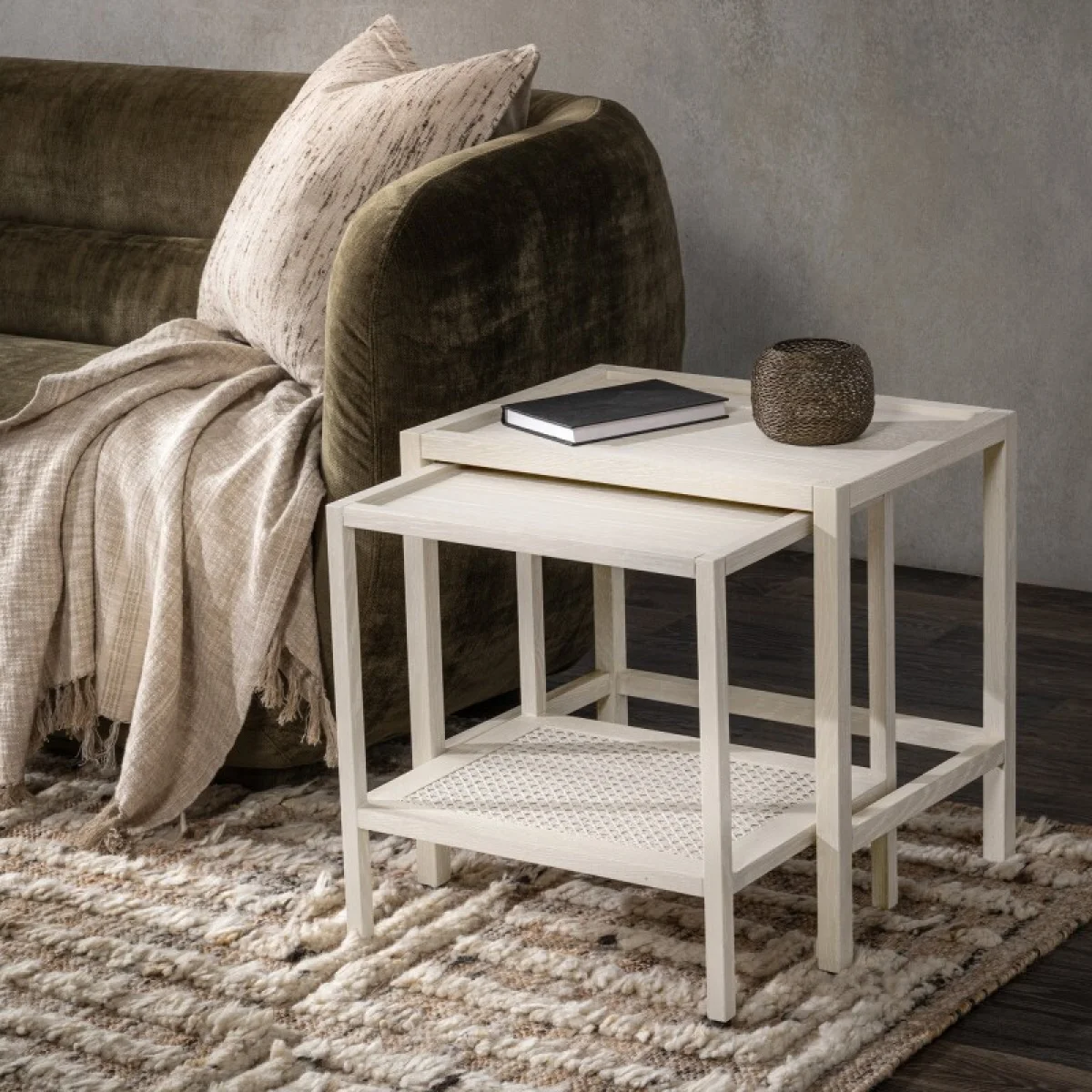 Devin Solid Wood Nesting Accent Tables Table Sets Classic Home 19