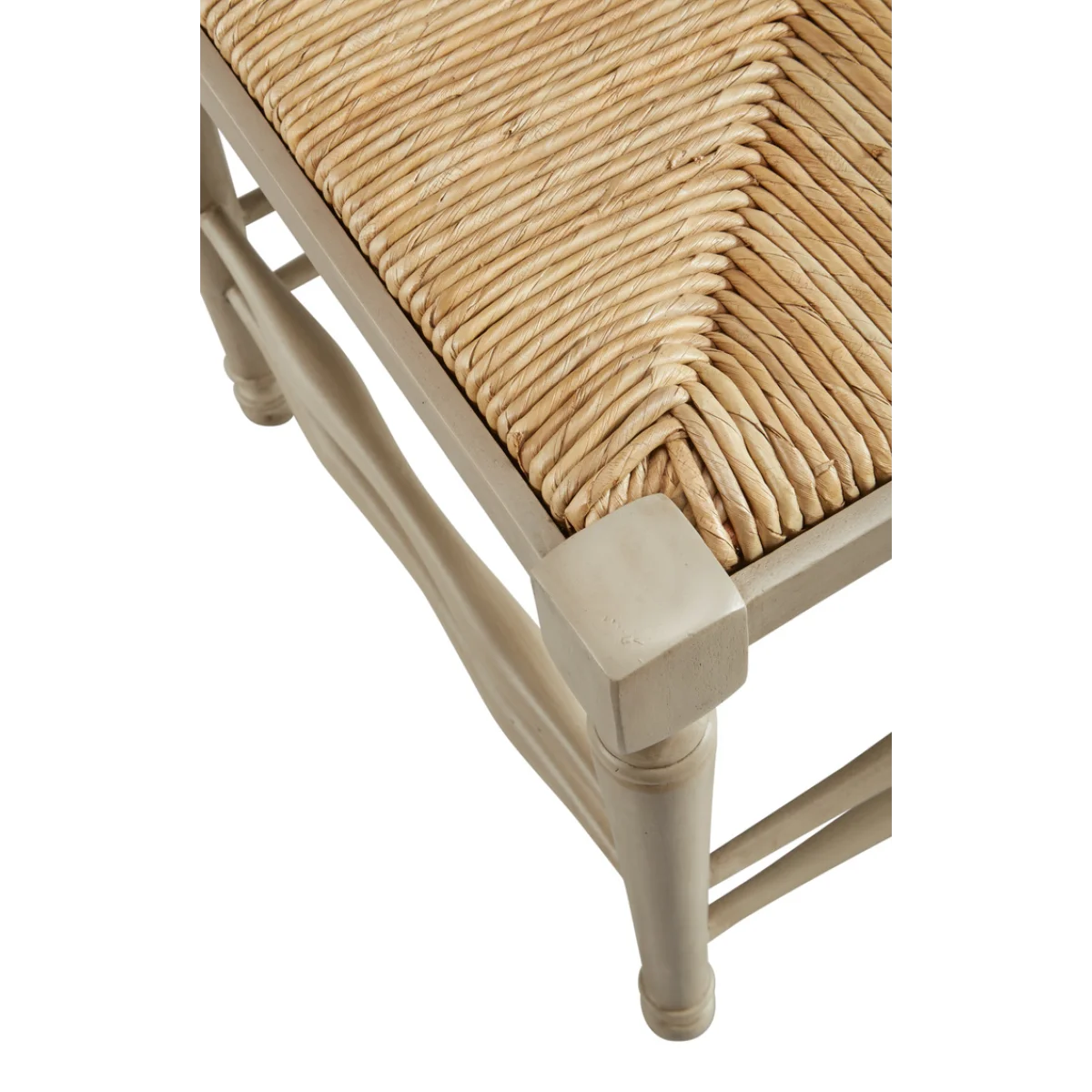 Single Seat Reed Bench Chairs & Benches Brown 6