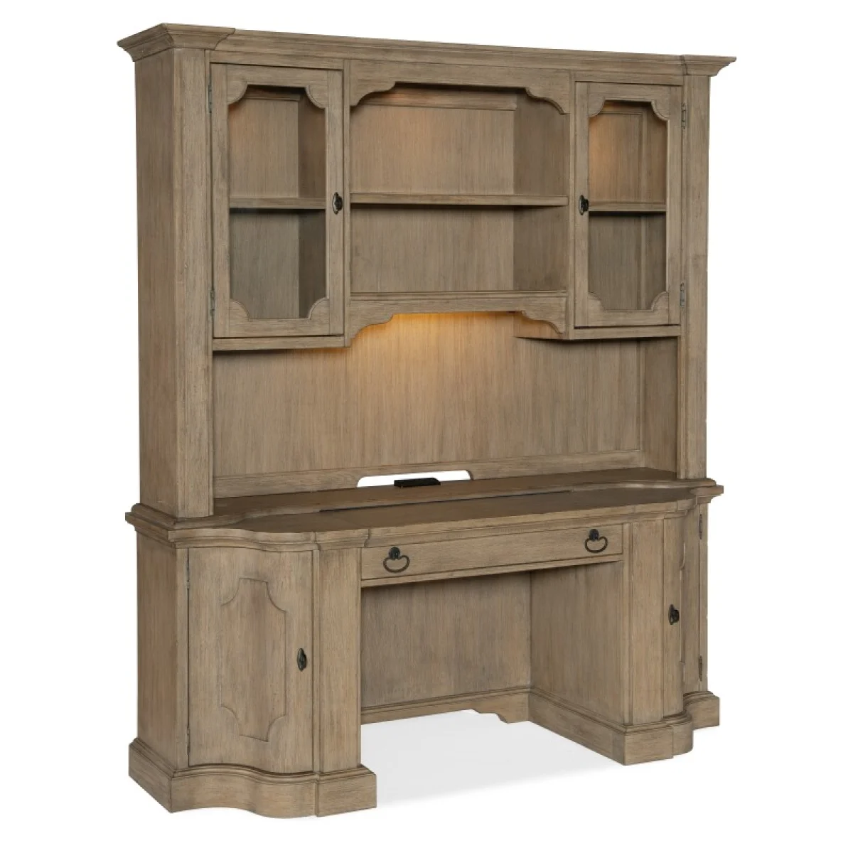 Corsica Computer Credenza Desks Brown 13
