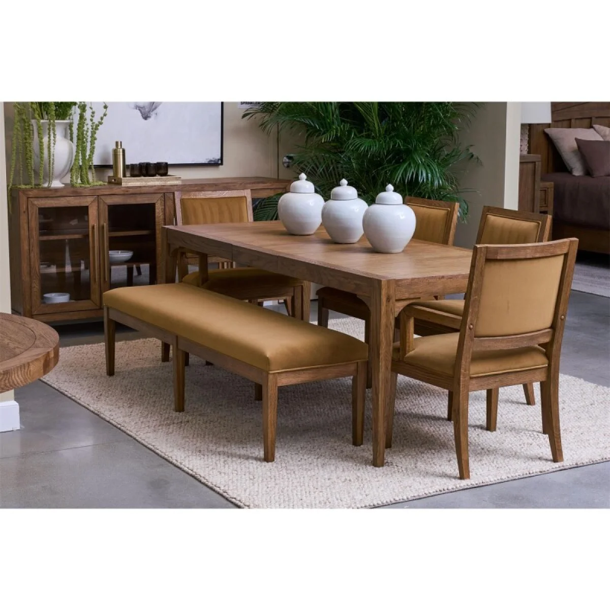Uph Back Side Chair 2in Chairs & Benches Brown 4