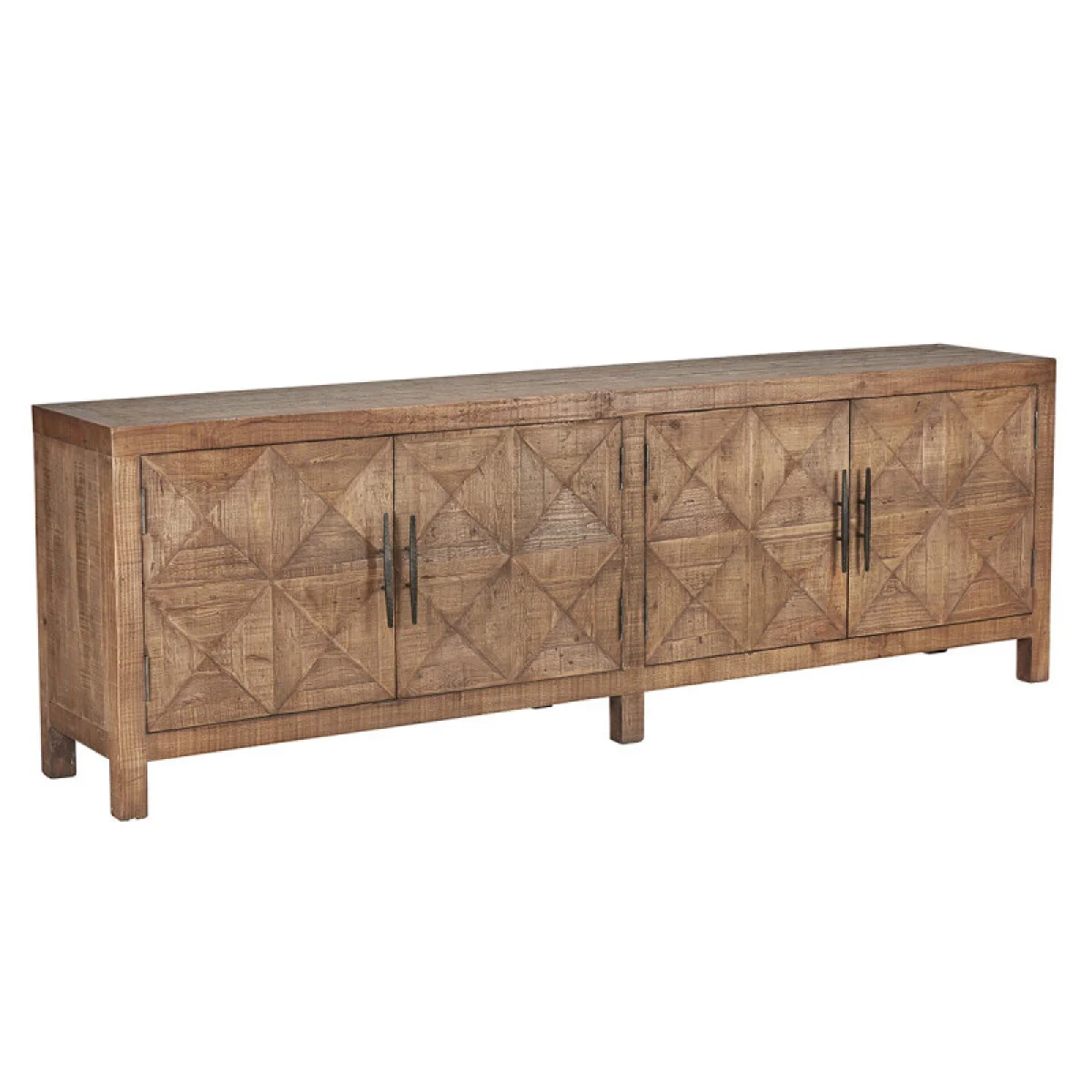 Elani Solid Wood 4dr Cabinet Dining Storage Brown 4
