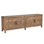 Elani Solid Wood 4dr Cabinet Dining Storage Brown 14