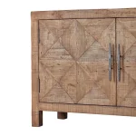 Elani Solid Wood 4dr Cabinet Dining Storage Brown 19