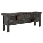 Lahey Solid Wood 11dwr Rectangle Console Table Console Tables Antique Black 19