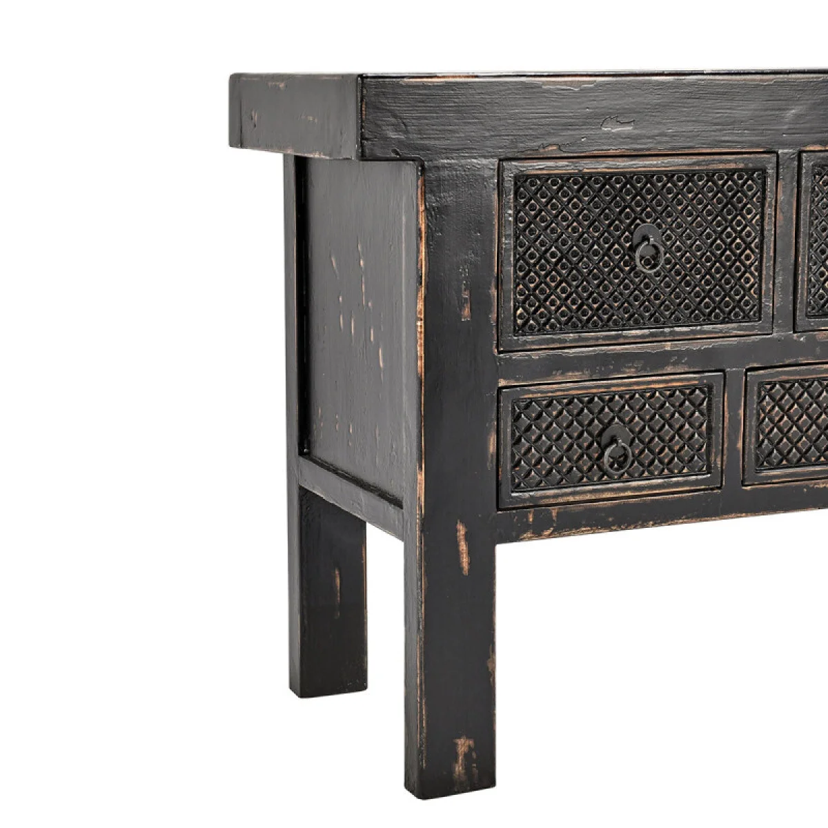Lahey Solid Wood 11dwr Rectangle Console Table Console Tables Antique Black 10